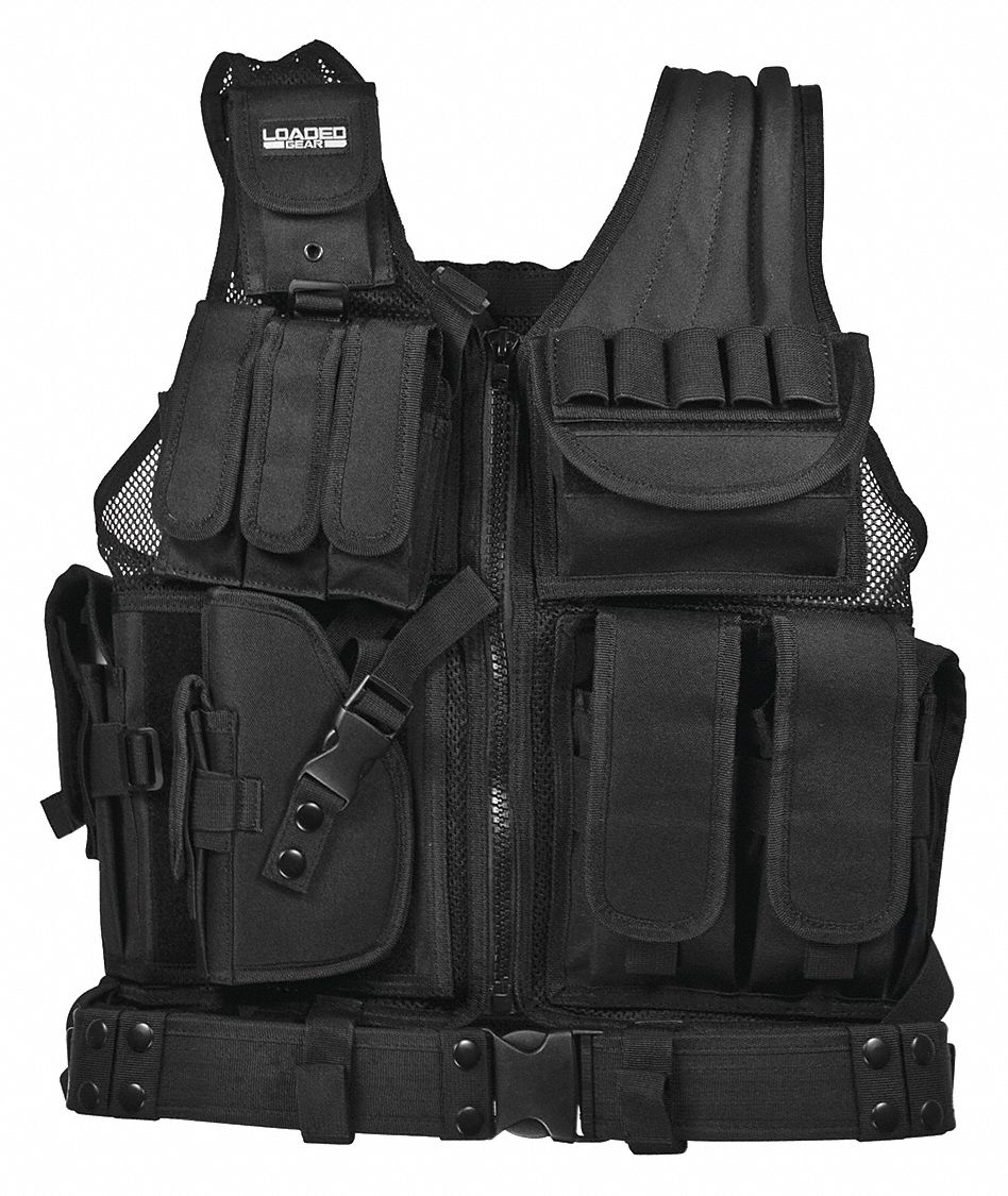 BARSKA Tactical Vest: Tactical, Universal, Nylon, Zipper