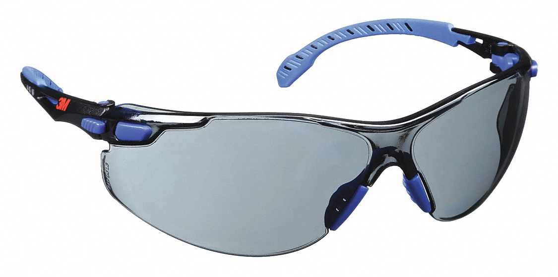LUNETTES DE SÉCURITÉ, DEMI-MONTURE, PLASTIQUE/PC, ANTIBUÉE, BLEU/NOIR/GR/TRSP, CSA, UV, M, UNISEXE