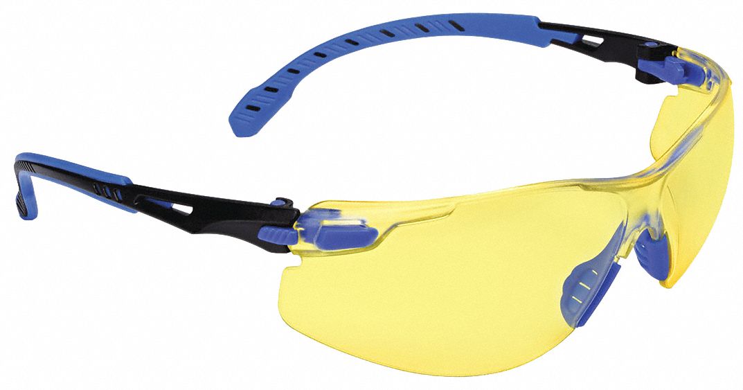 SafetyGlasses Amber AntiFog Blk/Blu