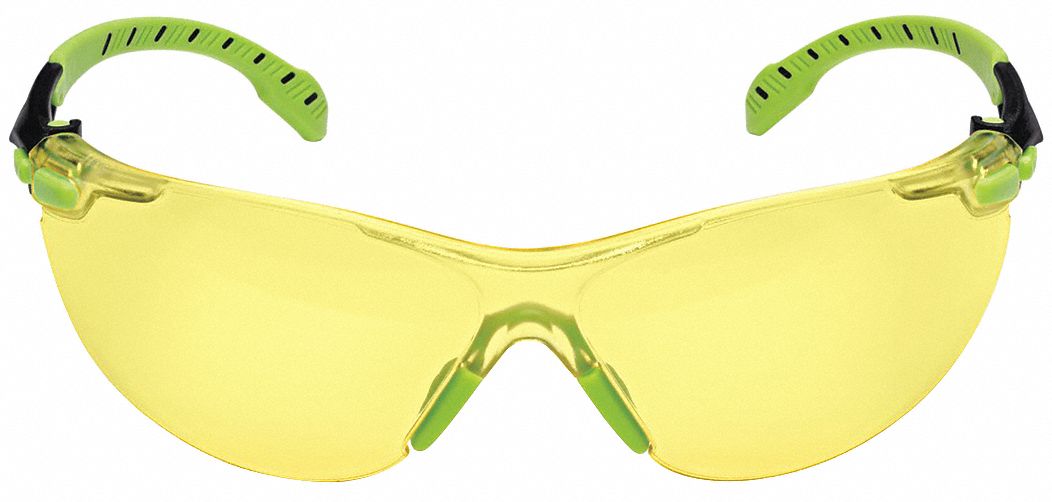 SafetyGlasses Amber AntiFog Blk/Grn