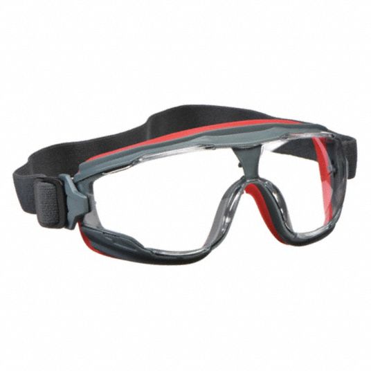 3M Goggle Gear Lens: Anti-Fog, ANSI Dust/Splash Rating D3/D4, Indirect,  Gray, Universal Eyewear Size