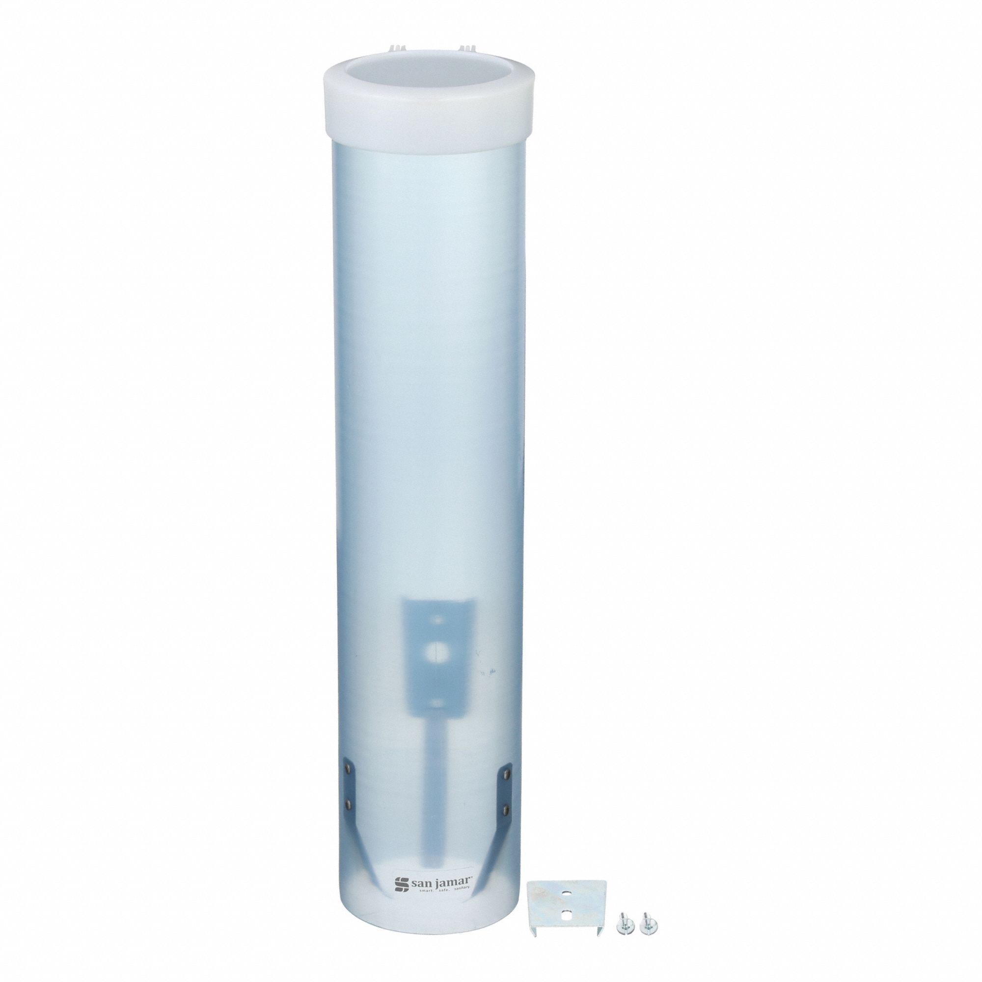 Cup Dispenser: 16 1/2 in Overall Lg, Plastic, 4 in Overall Dia, 250 Cups