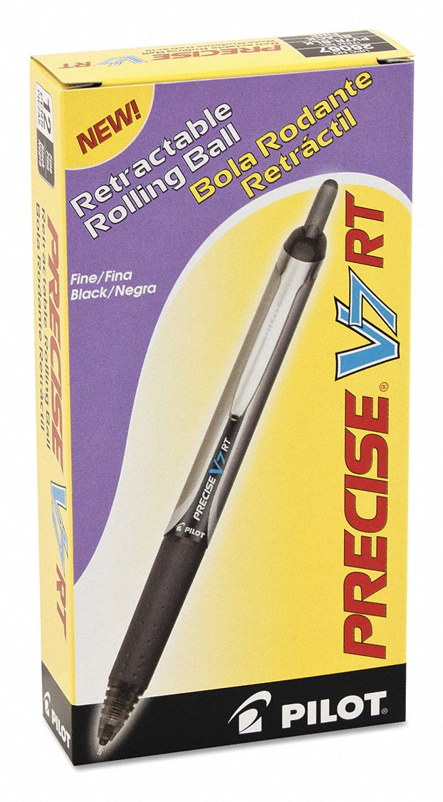 Rollerball Pens, Black, PK12