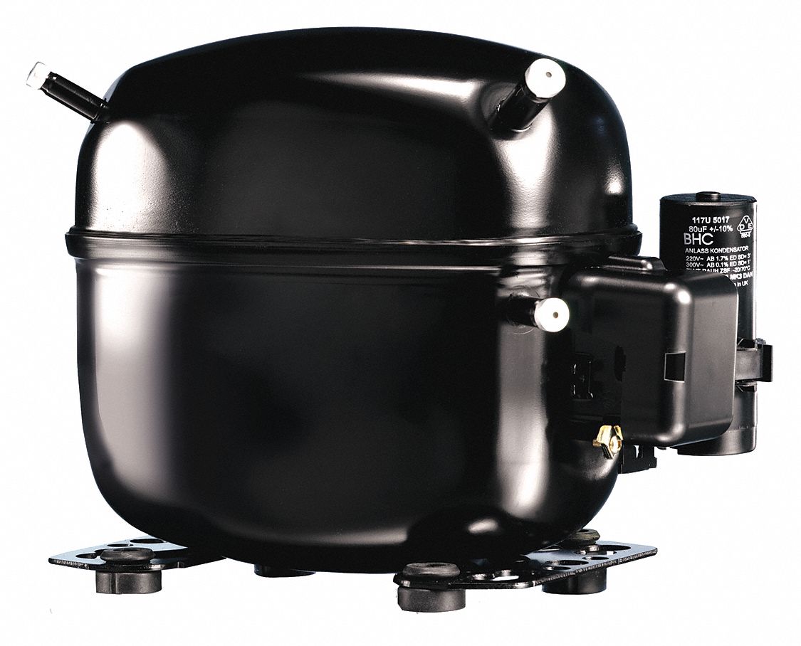 Secop Refrigeration Compressor, 1 Phase, R134a, 3756 BtuH, 115 Voltage