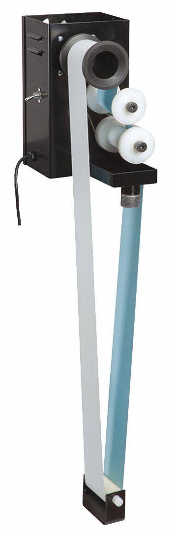 Oil Skimmer: Belt, 1.5 gph, 24 in Reach, Steel Housing