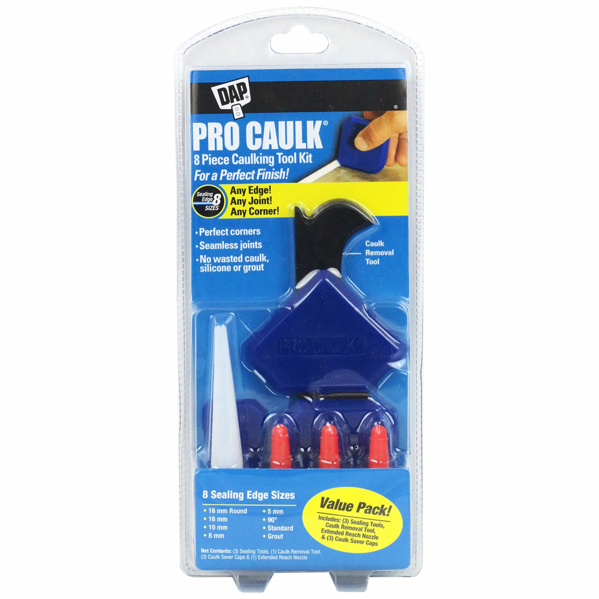 CAULK FINISHING TOOL, PLASTIC, BLUE