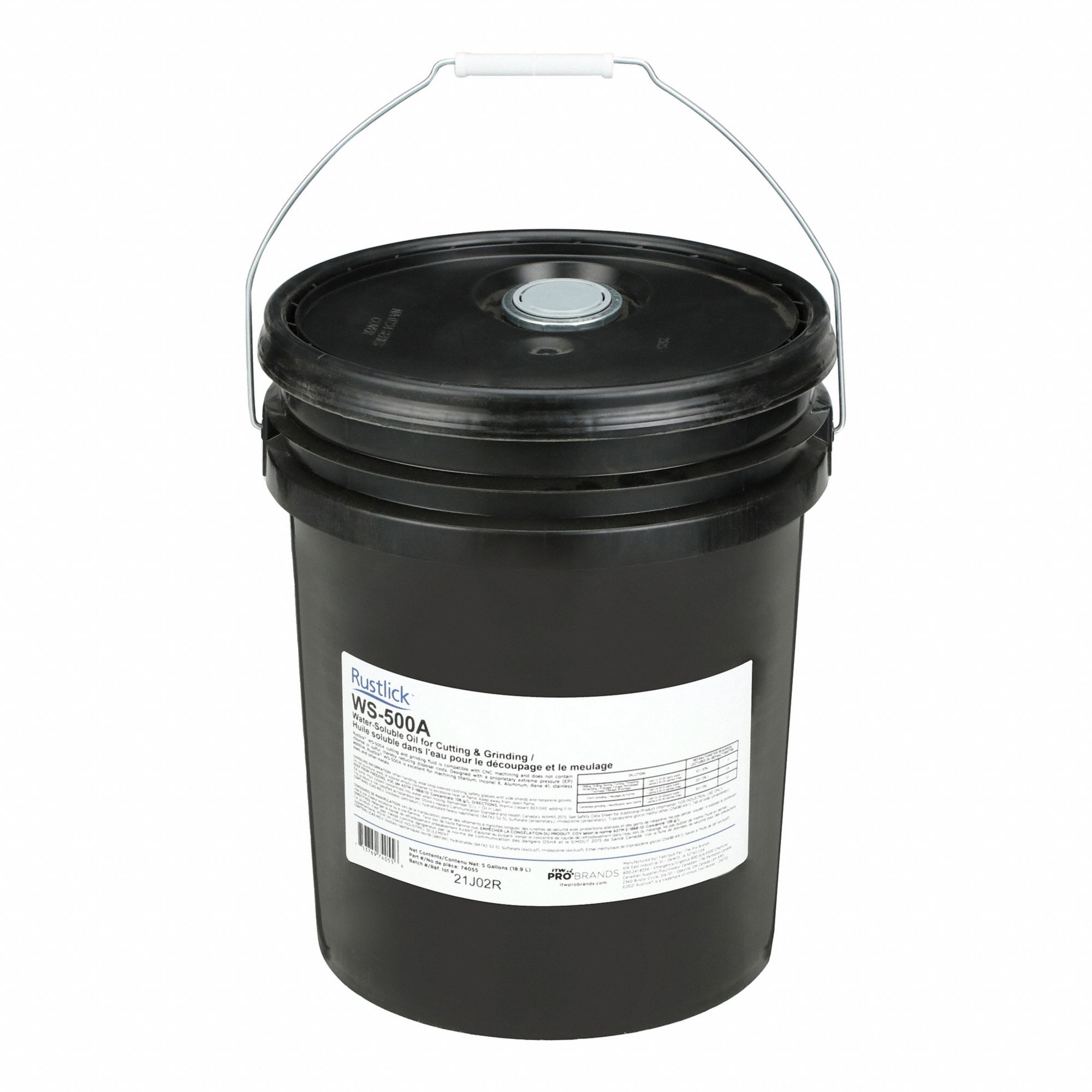 Cutting and Grinding Fluid: WS-500A, 5 gal, Pail