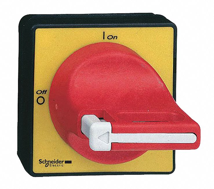 MOTOR STARTER SWITCH, RED, HANDLE, PLATES