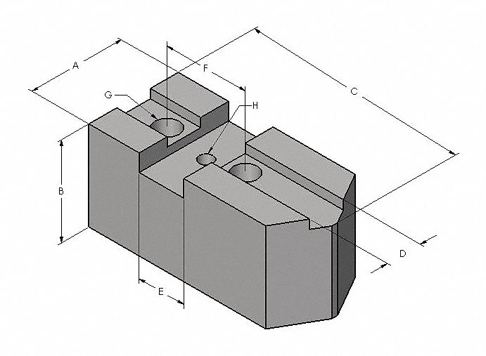 Lathe Jaw, 5/16", Steel