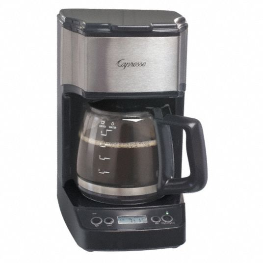 Capresso 426.05 5-Cup Mini Drip Coffee Maker, Black/Silver