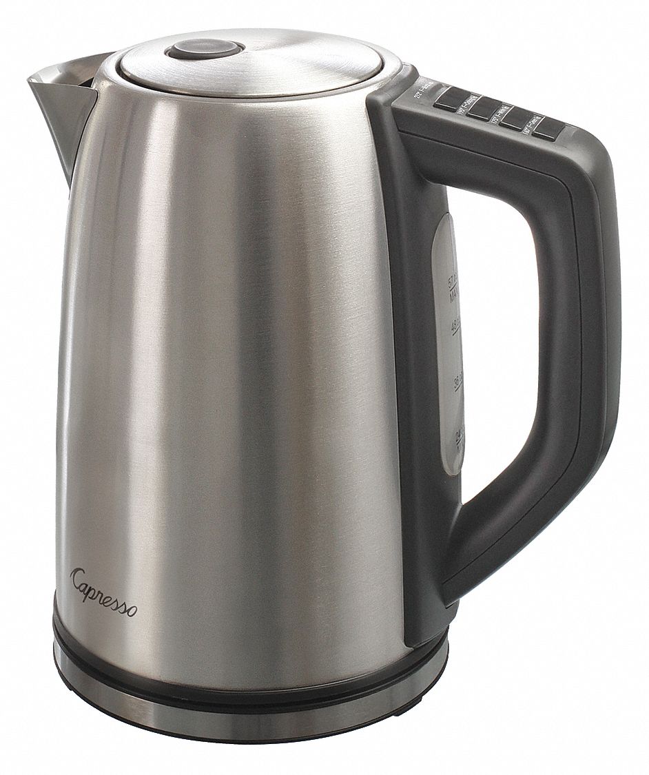 Electric Water Kettle: Single, 57 oz, 1,500 W, Stainless Steel, 57 oz