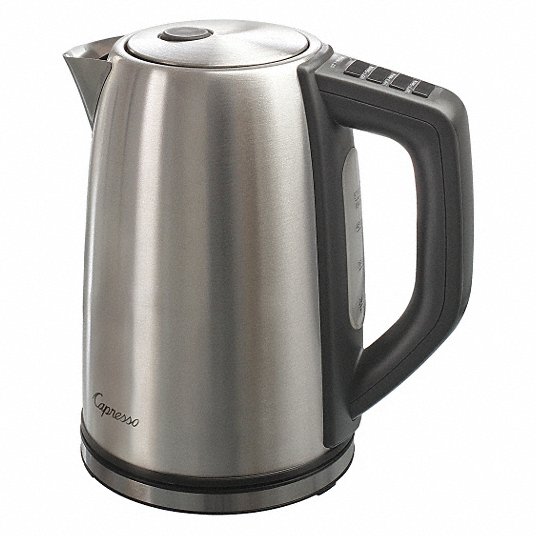 Electric Water Kettle: Single, 57 oz, 1,500 W, Stainless Steel, 57 oz