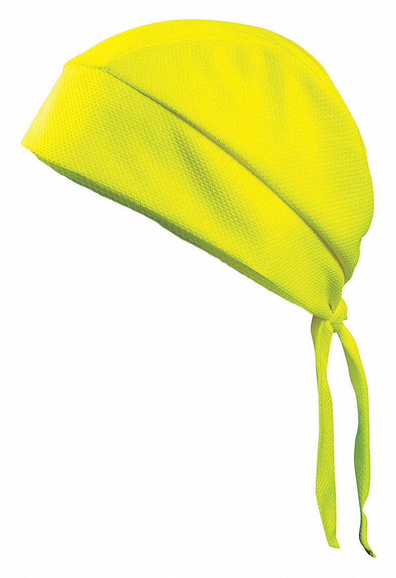 Cooling Skull Cap, Yellow, Polyester