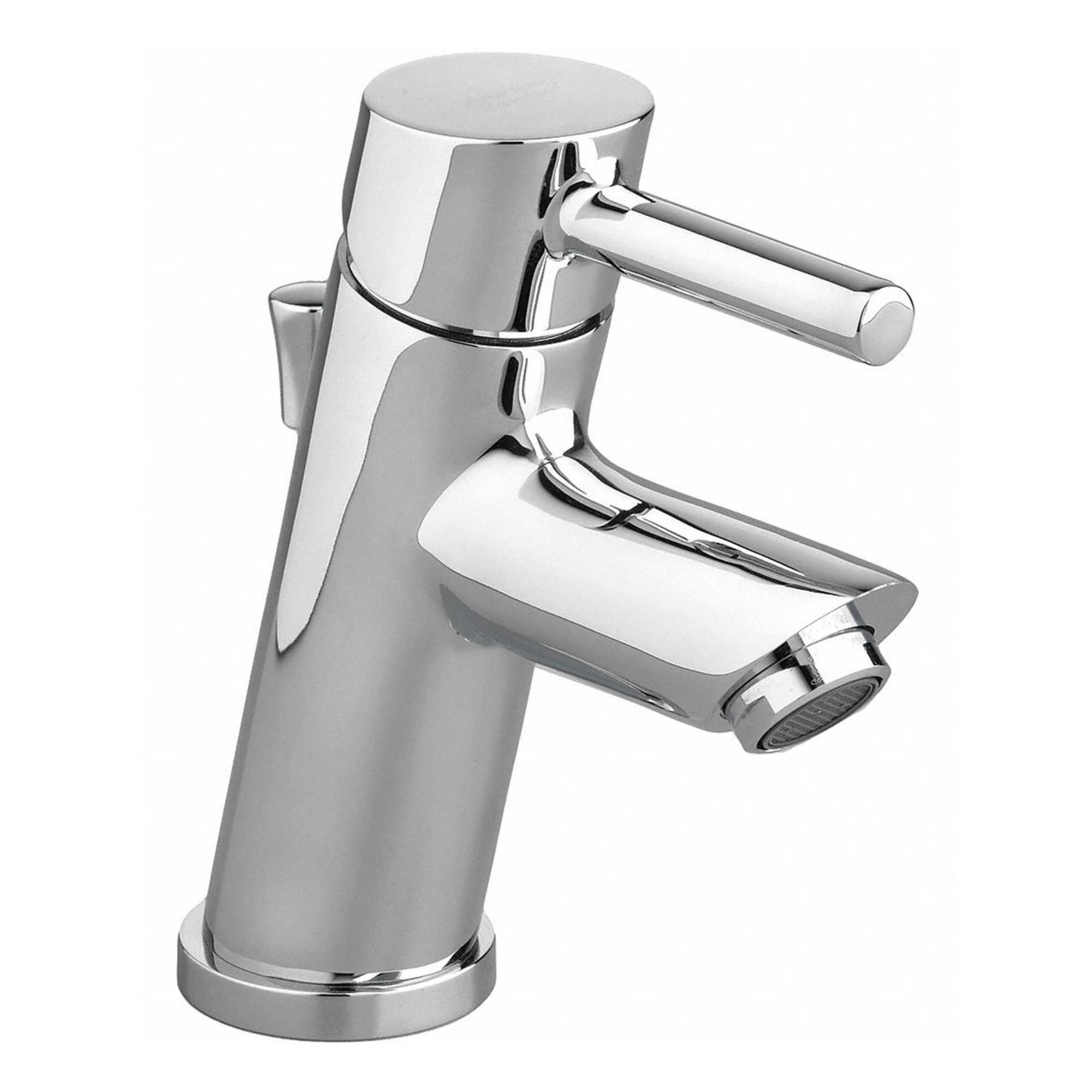 Straight Spout Bathroom Faucet: Serin, Cast Brass, Chrome Finish, Single-Post