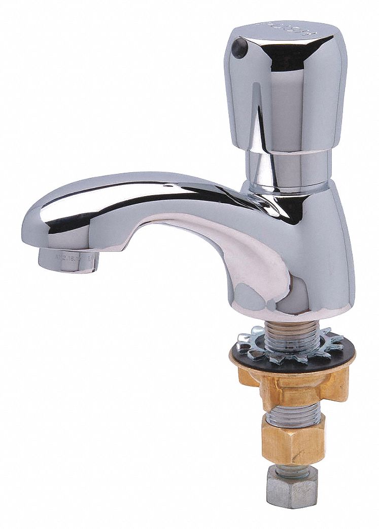 LOW ARC BATHROOM FAUCET: ZURN, AQUASPEC, CHROME FINISH, 0.5 GPM, 3¾ IN SPOUT REACH