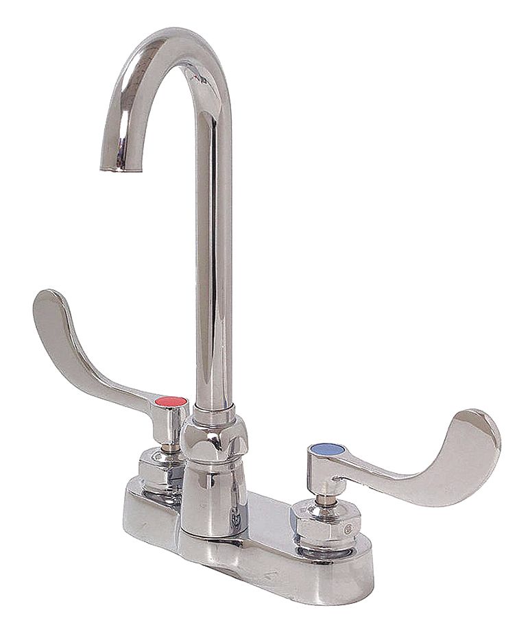 GOOSENECK KITCHEN/BATHROOM FAUCET: ZURN, AQUASPEC, CHROME FINISH, 0.5 GPM FLOW RATE