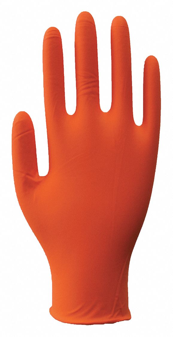 red disposable gloves