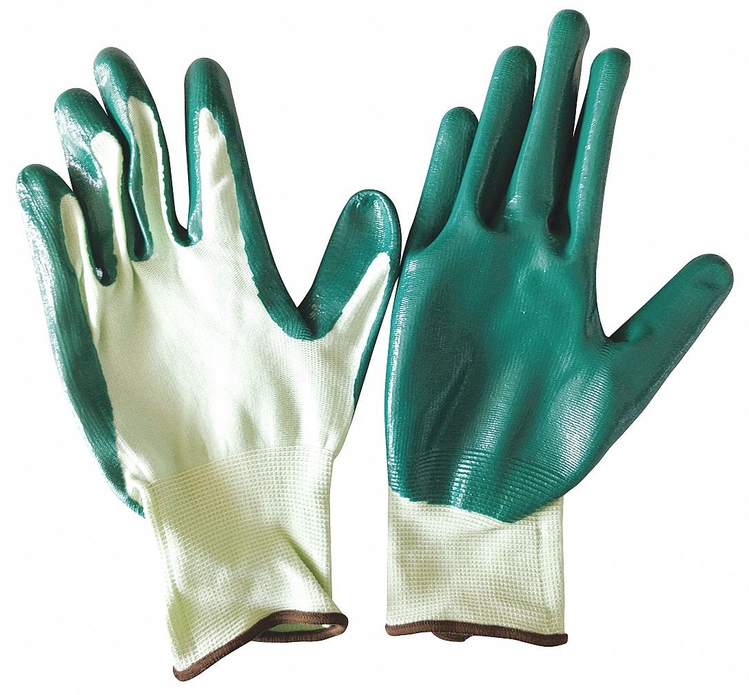 Coated Gloves, Nylon, 2XL, PR