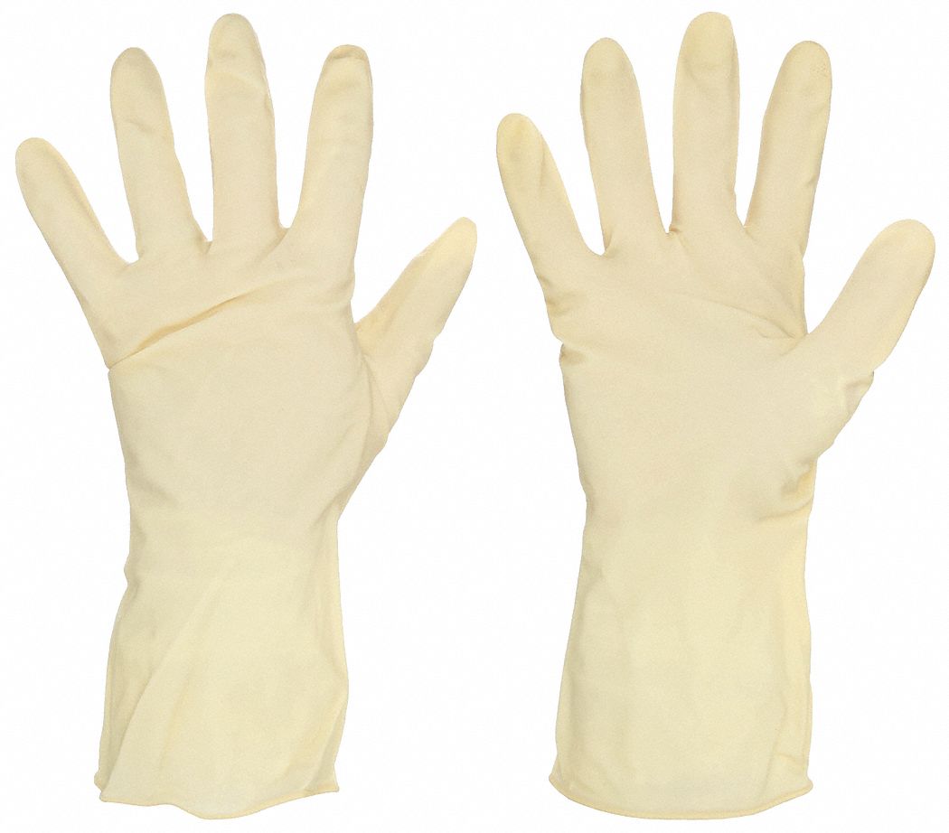 Gloves, 13 mil, Size 8, Natural, PR