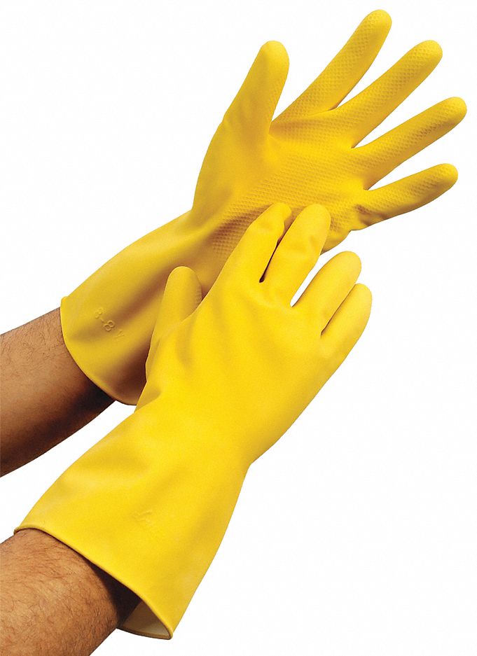 Guante De Latex De 12-in 16-mil Color Amarillo