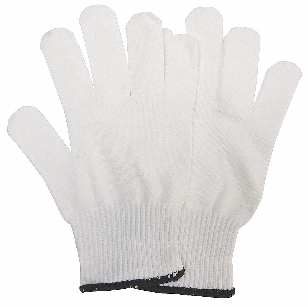 white knit gloves