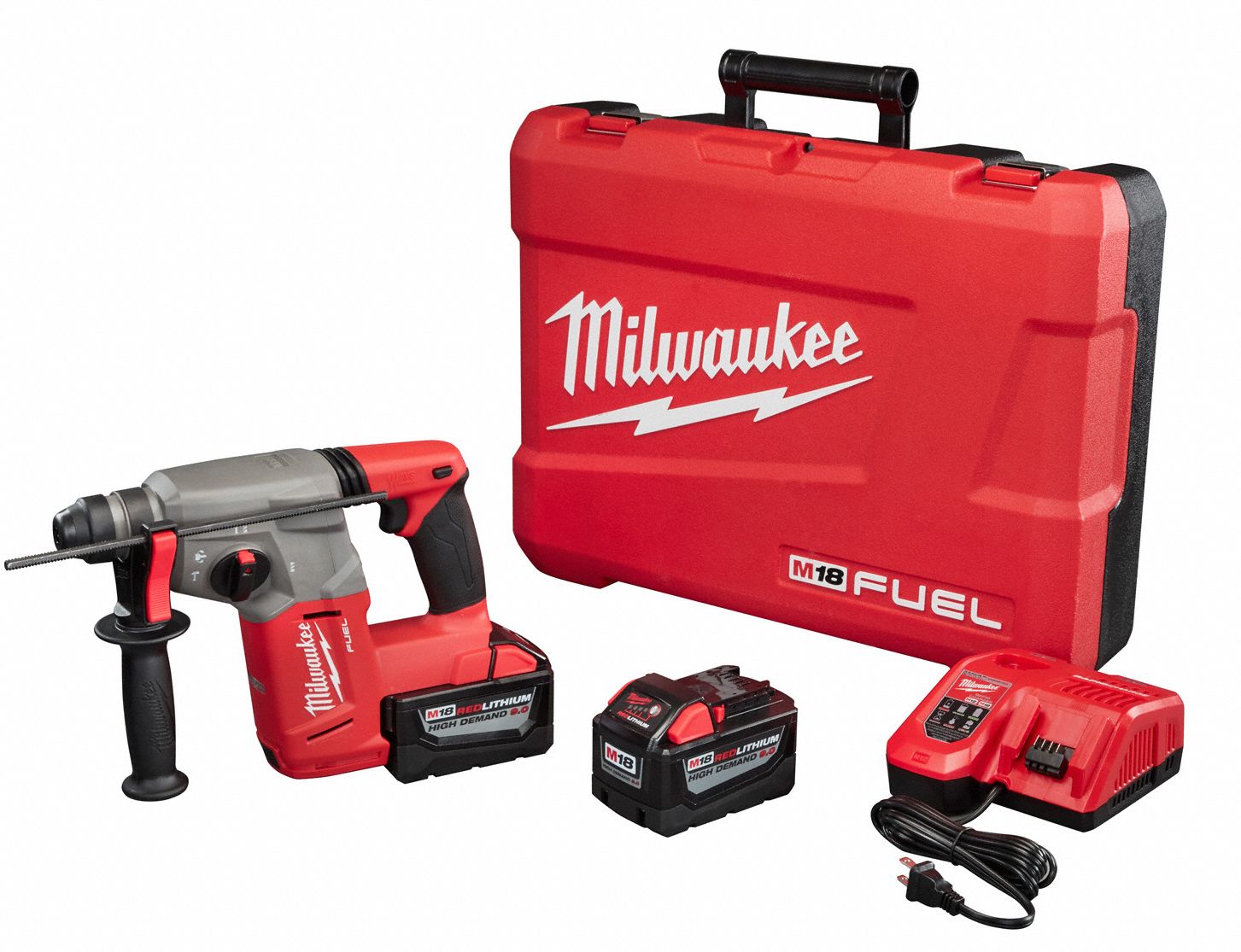 MILWAUKEE Cordless Rotary Hammer Kit, 18.0 V Voltage, 0 to 4900 Blows