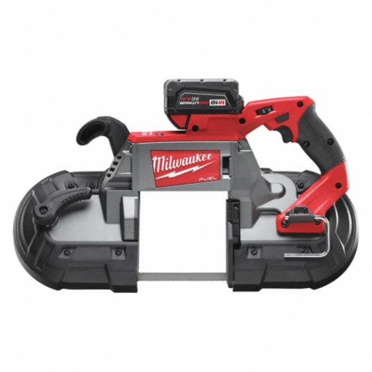 MILWAUKEE Cordless, Portable Band Saw Kit, 18V DC, 44 7/8 in Blade ...