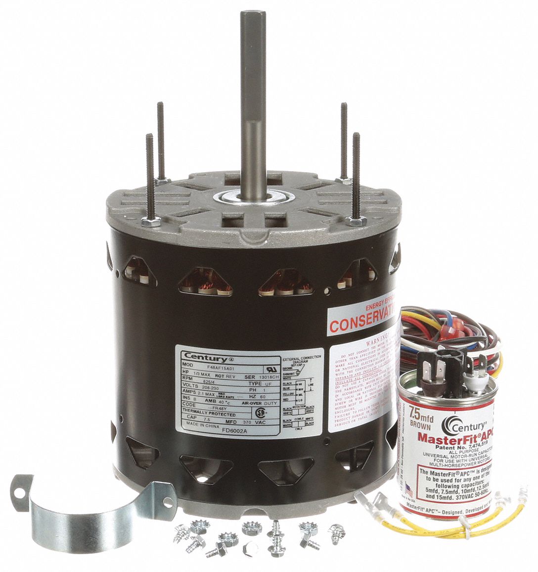 MOTEUR,1/31/8 HP,825 TR/MIN,48,208-230V
