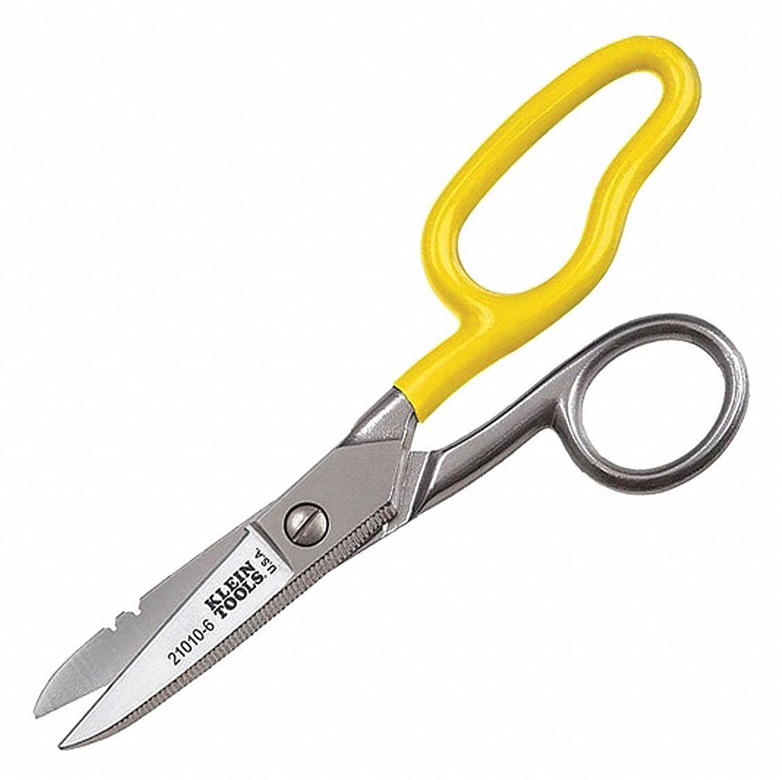 KLEIN TOOLS, Steel Handle, 6 1/4 in Overall Lg, Scissors - 48UW33|21010 ...