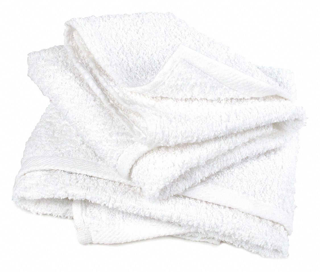 PROCLEAN BASICS, Terry Cloth, White, All-Purpose Terry Towels -  48UX74