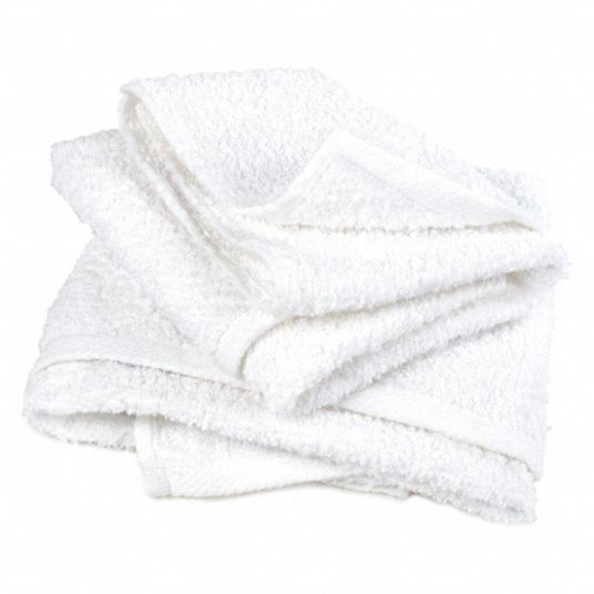 PROCLEAN BASICS, Terry Cloth, White, All-Purpose Terry Towels -  48UX74