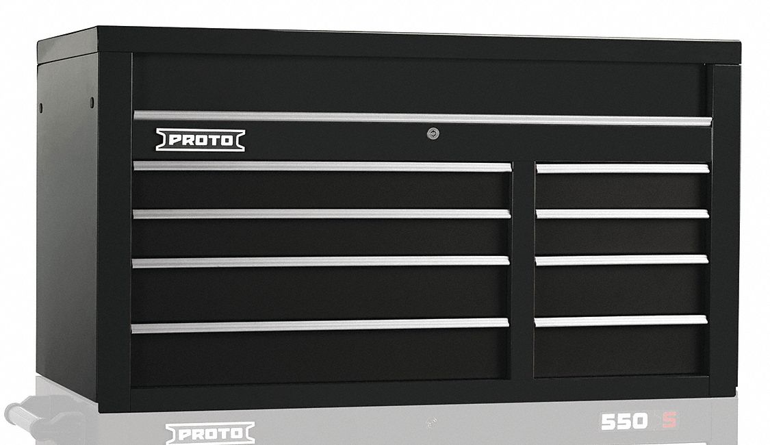 Top Chest: 8 Drawers, Heavy Duty, 50 in Overall Wd, 25 1/4 in Overall Dp, 27 in Overall Ht