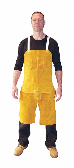 24X36 Lth Sl Bib Apron