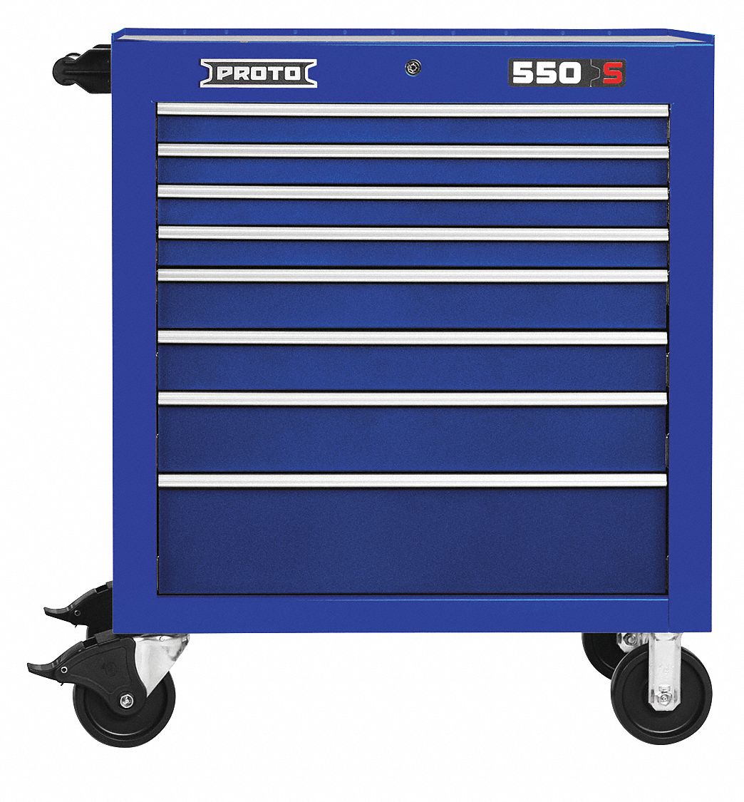 ARMOIRE OUTILS ROULANTS,BL,ACIER,LUSTRE