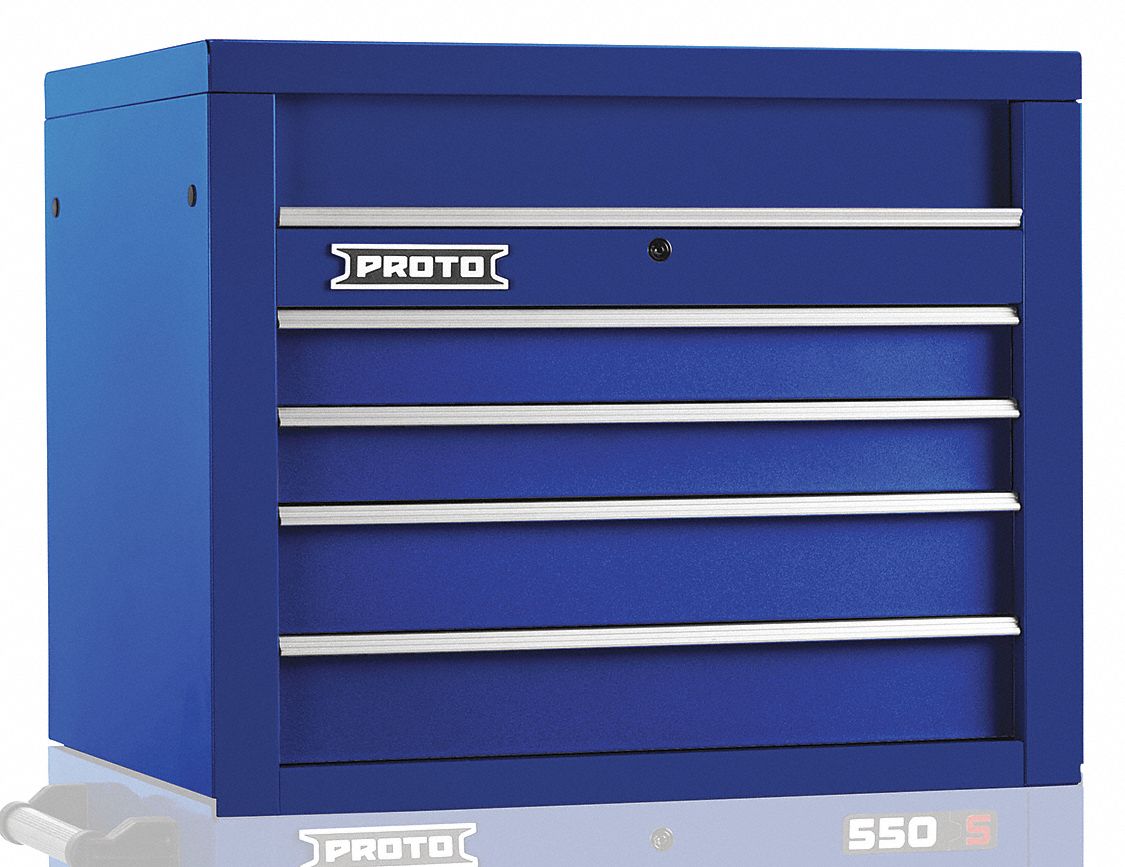 Top Chest: 4 Drawers, Heavy Duty, 34 in Overall Wd, 25 1/4 in Overall Dp, 27 in Overall Ht