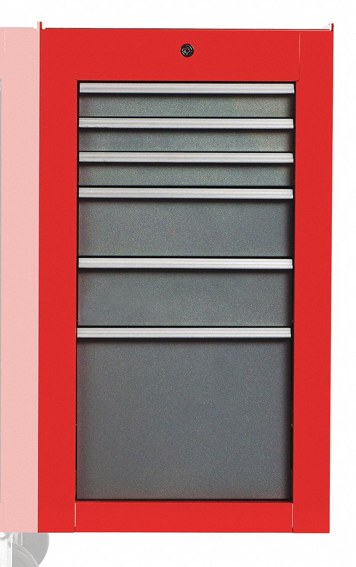 SIDE CABINET,RED,GLOSS,STEEL,14 GA