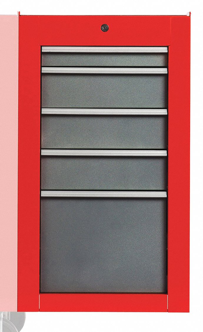 SIDE CABINET,RED,GLOSS,STEEL,14 GA