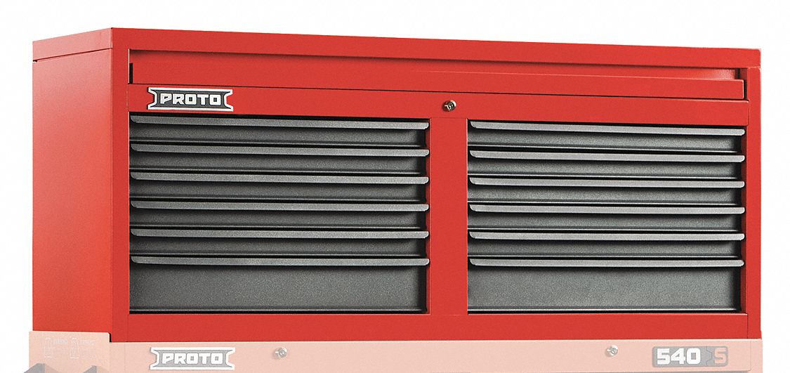 PROTO Gabinete Superior, Pesado, Rojo, Altura 23", Ancho 54