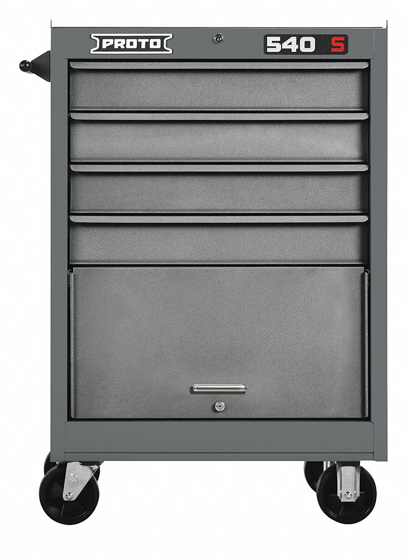 Proto Gray Heavy Duty Rolling Cabinet 42 H X 27 W X 18 D Number Of Drawers 4 48vc24 J542742 4dg Grainger