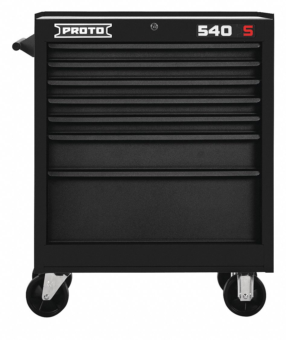 PROTO, Matte Black, 27 in W x 18 in D x 35 in H, Rolling Tool