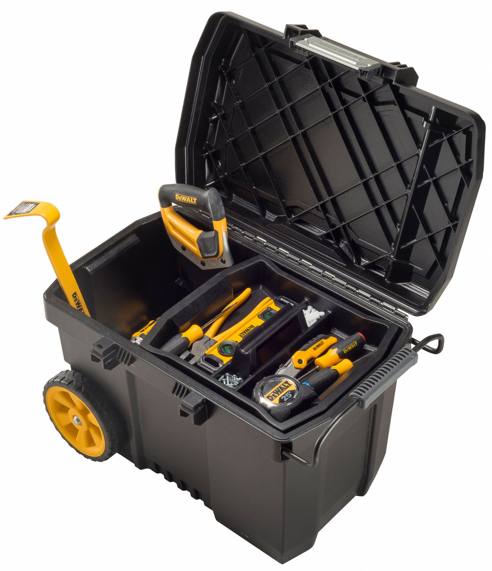 DEWALT Plastic, Rolling Tool Box, 24 5/8 in Overall Width, 16 in