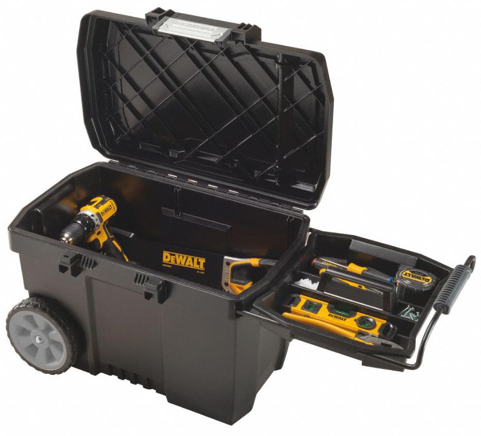 DEWALT Rolling Tool Box 24 5 8 in Overall Wd 16 in Overall Dp 16 3 8 in Overall Ht Black