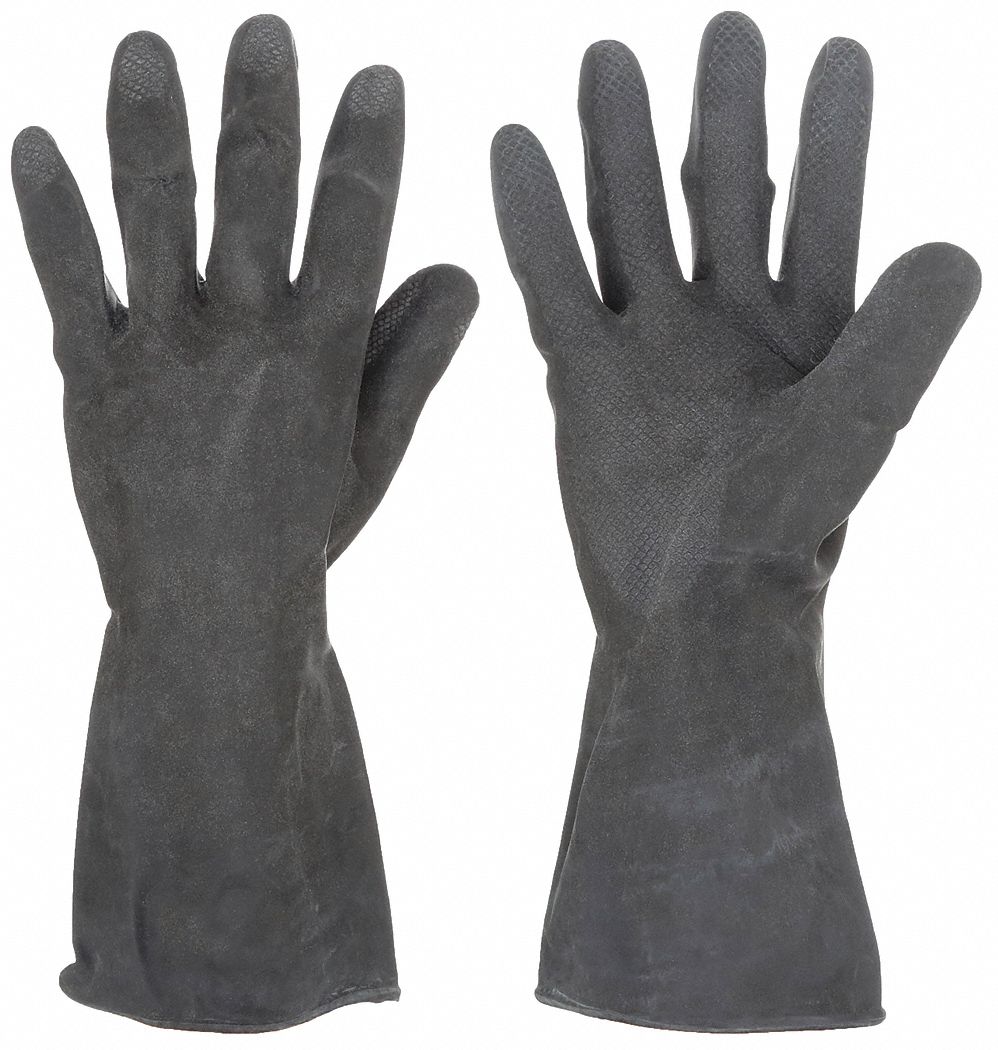 GANTS RÉSISTANTS AUX PRODUITS CHIMIQUES,25MIL,12PO DE LONG,DIAMANT,G,NOIR