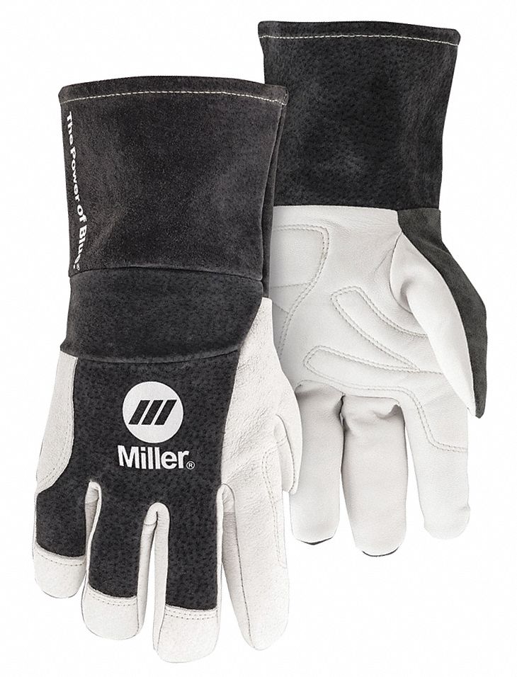 MILLER ELECTRIC Welding Gloves, XL, Welding, 1 PR 48VF69271887