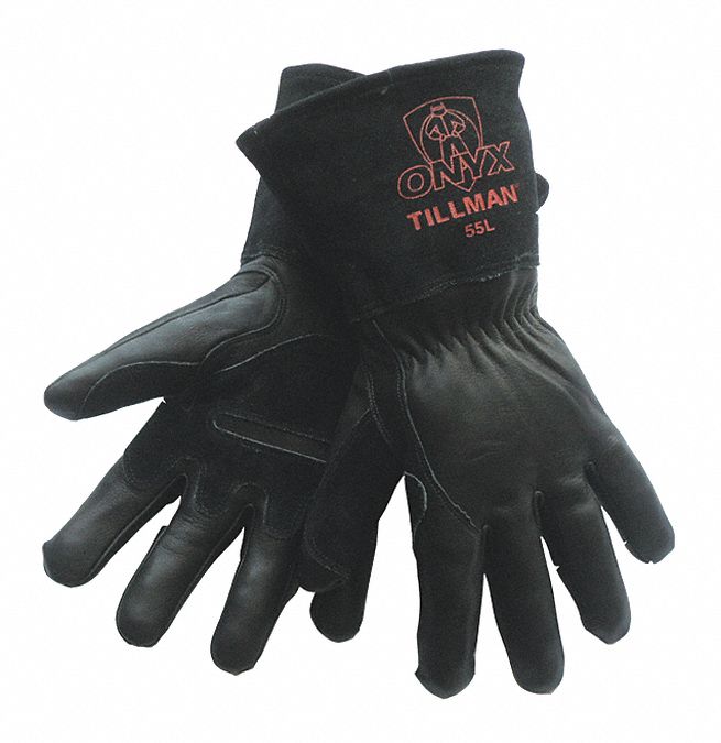 Xl Black Grn Cowhd Mig Glv-Cd PR