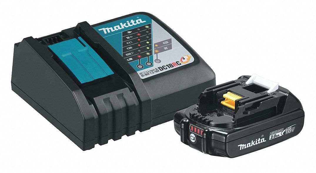 Battery and Charger Kit: LXT®, 2 Ah, Battery Included, Charger Included, Tabbed, 18V DC