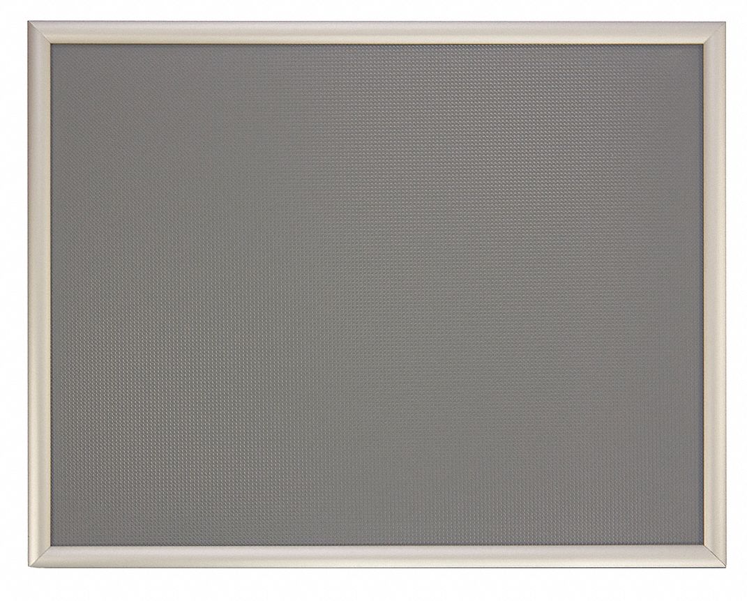 Poster Frame: 22 in x 28 in, Silver, Aluminum Frame Material, Surface Mount