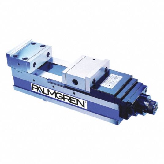 PALMGREN, 8 in Jaw Face Wd, 14 15/32 in Max Jaw Opening, Machine Vise ...