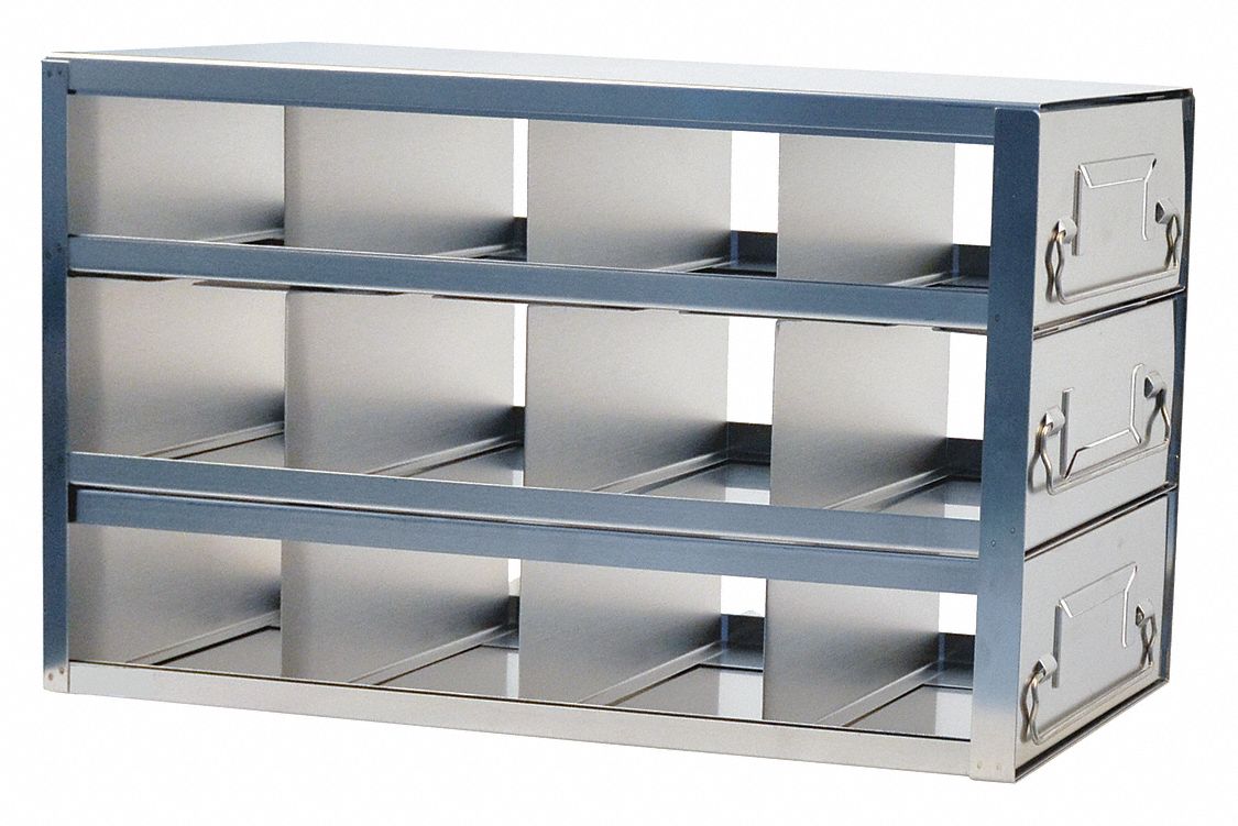 ARGOS TECHNOLOGIES, Stainless Steel Drawer (4 in x 3 in) Holds (12