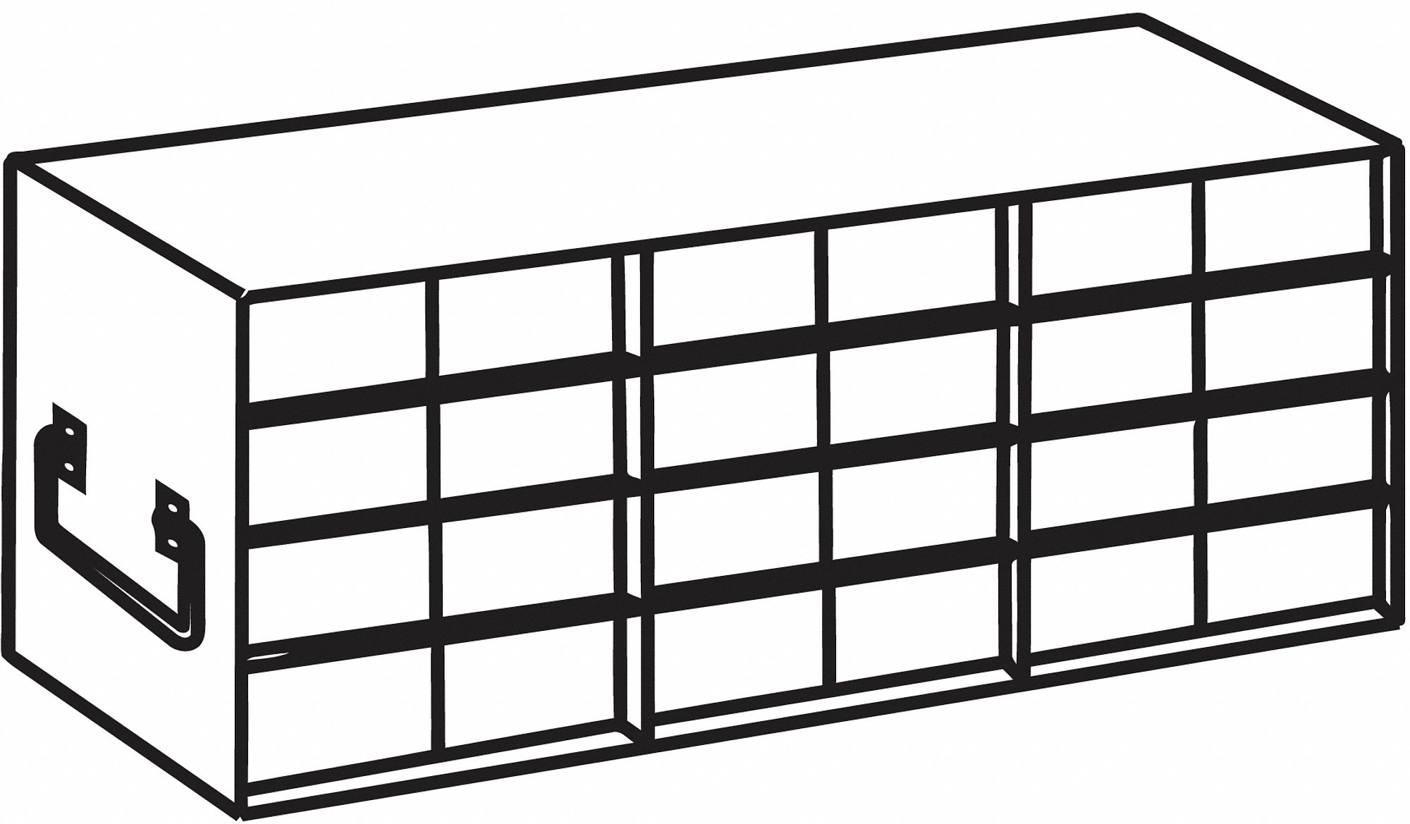 ARGOS TECHNOLOGIES Freezer Rack Stainless Steel, For Use With Plasma Boxes 3 in x 4 in 48WF40
